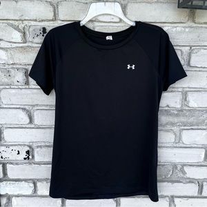 Under Armour black heat gear women athletic shirt